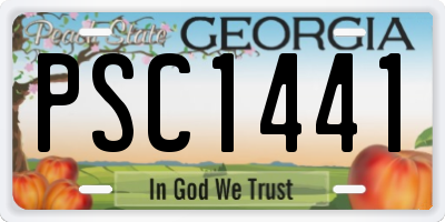 GA license plate PSC1441