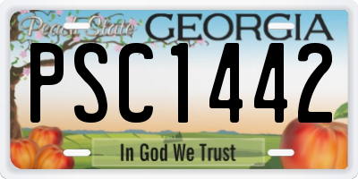 GA license plate PSC1442