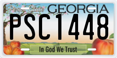 GA license plate PSC1448