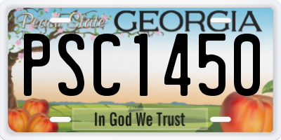 GA license plate PSC1450