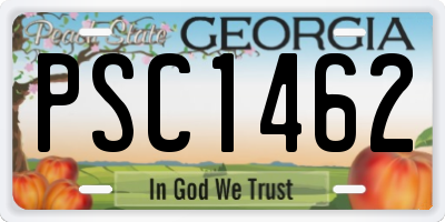 GA license plate PSC1462