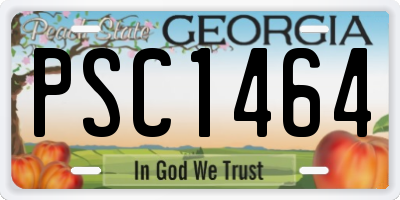 GA license plate PSC1464