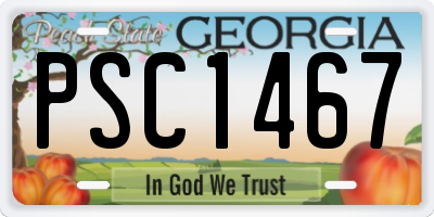 GA license plate PSC1467