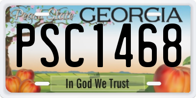 GA license plate PSC1468