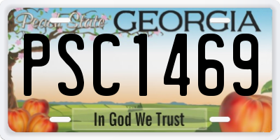 GA license plate PSC1469