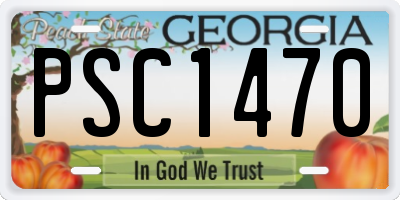 GA license plate PSC1470