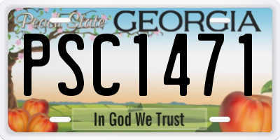 GA license plate PSC1471