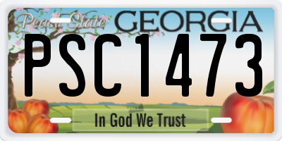 GA license plate PSC1473
