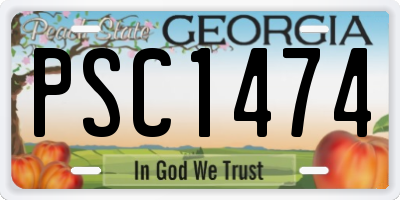 GA license plate PSC1474