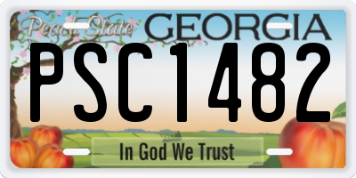 GA license plate PSC1482