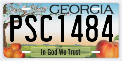 GA license plate PSC1484