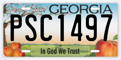 GA license plate PSC1497