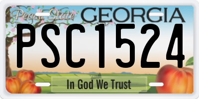 GA license plate PSC1524