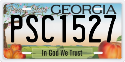 GA license plate PSC1527