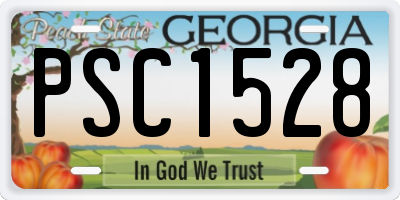 GA license plate PSC1528