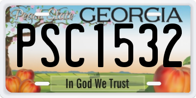 GA license plate PSC1532