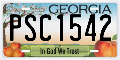 GA license plate PSC1542