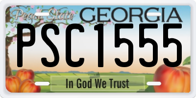 GA license plate PSC1555