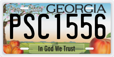 GA license plate PSC1556