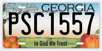 GA license plate PSC1557