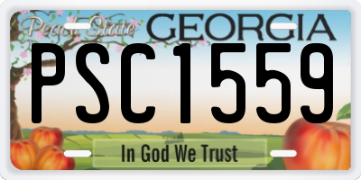 GA license plate PSC1559