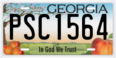 GA license plate PSC1564