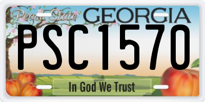 GA license plate PSC1570