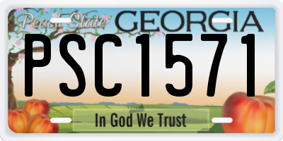 GA license plate PSC1571