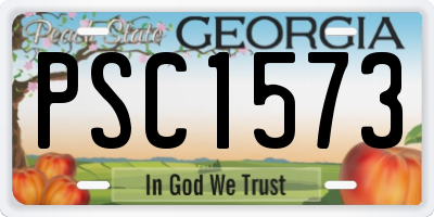 GA license plate PSC1573