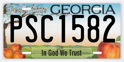 GA license plate PSC1582