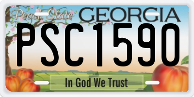 GA license plate PSC1590