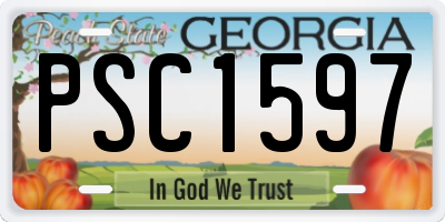 GA license plate PSC1597