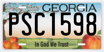 GA license plate PSC1598