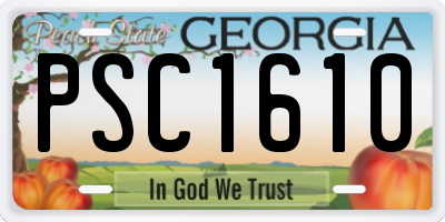 GA license plate PSC1610