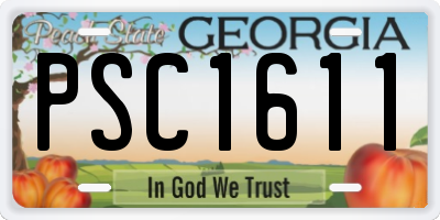 GA license plate PSC1611