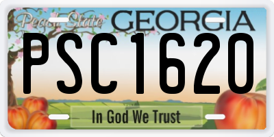 GA license plate PSC1620