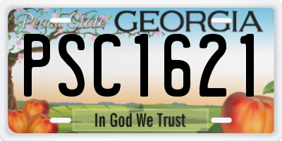 GA license plate PSC1621