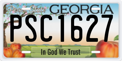 GA license plate PSC1627