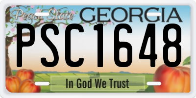 GA license plate PSC1648