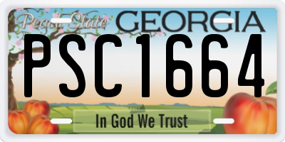 GA license plate PSC1664