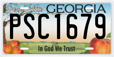 GA license plate PSC1679