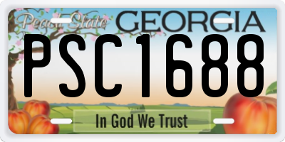 GA license plate PSC1688