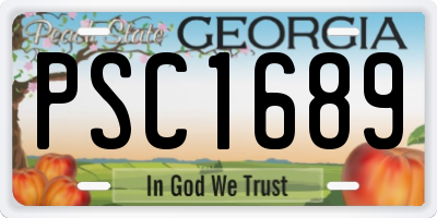 GA license plate PSC1689