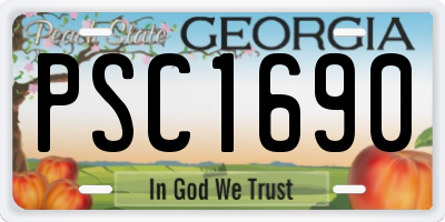 GA license plate PSC1690