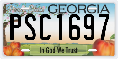 GA license plate PSC1697