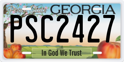 GA license plate PSC2427