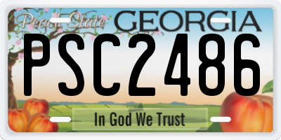 GA license plate PSC2486