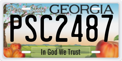 GA license plate PSC2487