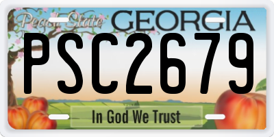 GA license plate PSC2679