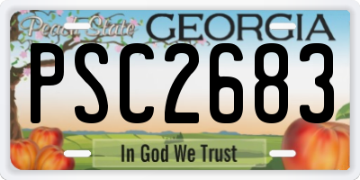 GA license plate PSC2683